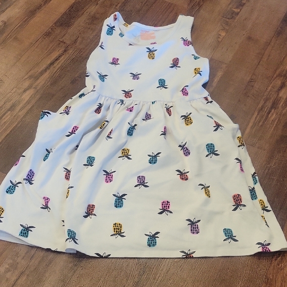 Colorful Pineapple Print Kids Dress - Picture 1 of 3